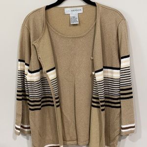 Sag Harbor Cardigan with connected Tank